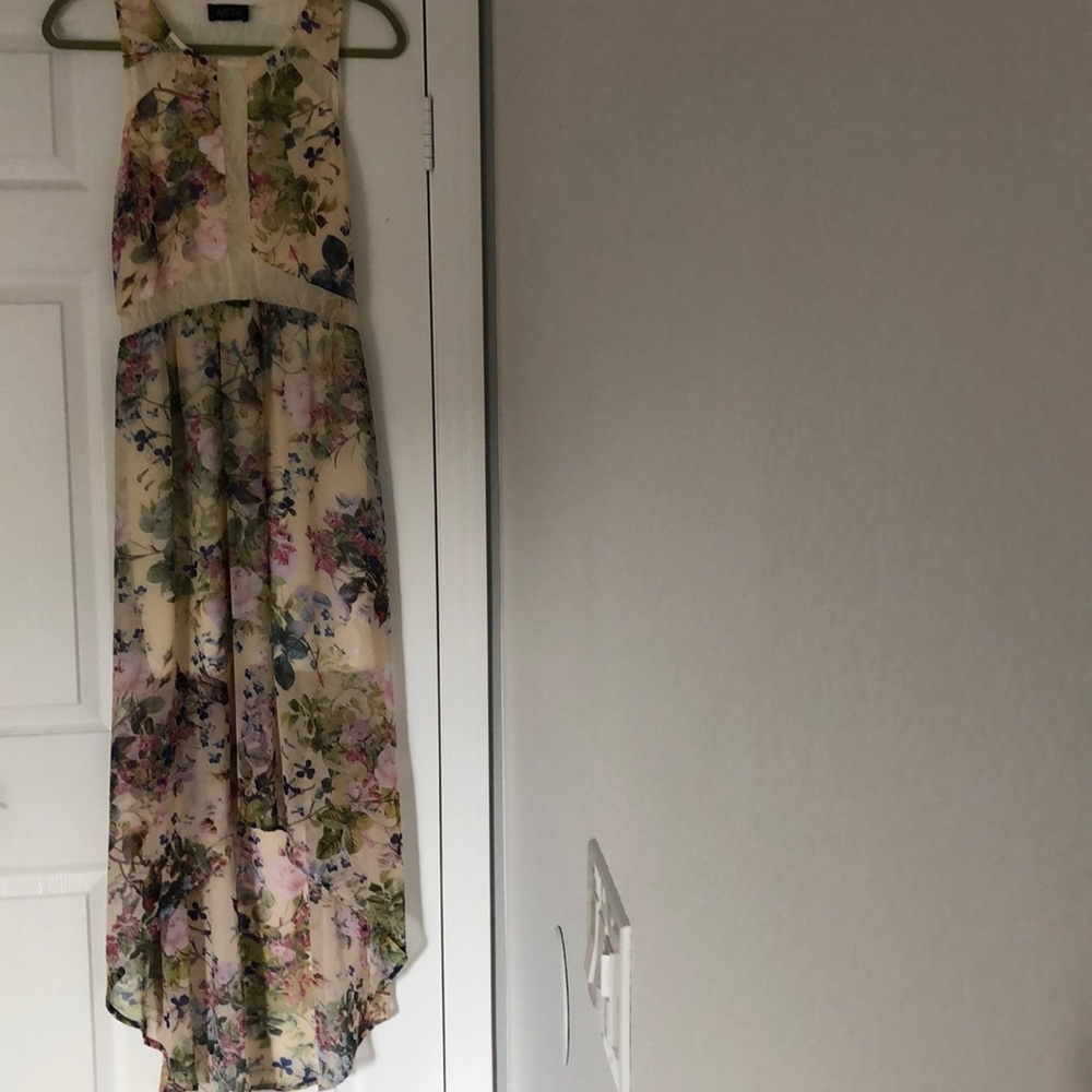 floral high-low dress